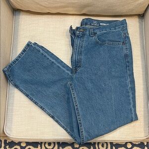 Medium Wash Denim Straight Jeans